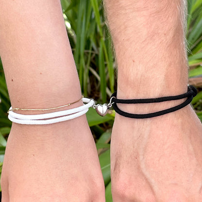 SoleMates™ Magnetisches Herz-Armband-Set